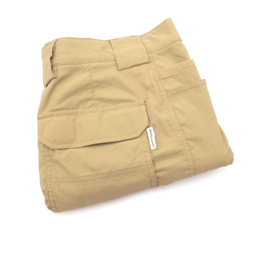 Duluth Trading Co Mens 36 Flex Dry On The Fly Khaki Beige Cargo Shorts Hiking